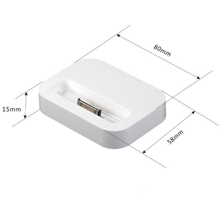 iphone4/4S 3/3GSのホワイトUSBドッククレードルスタンドステーション充電器